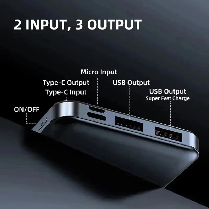 Ultra Fast Charging Portable Power Bank LED Display Flashlight Video Game Gift - Image 4 of 4