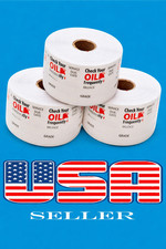 1800 Oil Change Stickers Roll Reminder Sticker Non Branded 3Roll of 600 sticker 