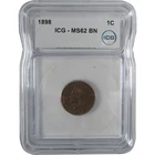 1898 Indian Head Cent MS 62 BN ICG Penny Uncirculated SKU:I22943