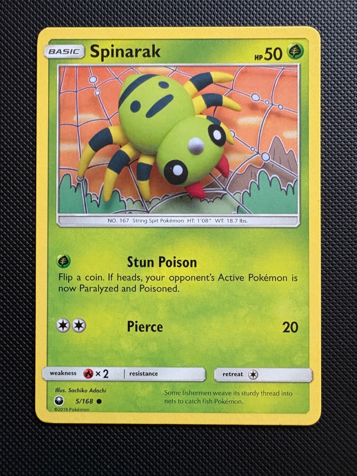 Spinarak 5/168 Common Celestial Storm Lightly Played Pokemon Card