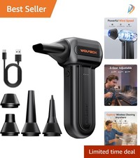 Portable 110,000 RPM Air Duster with 5 Nozzles - Perfect for Electronics  More