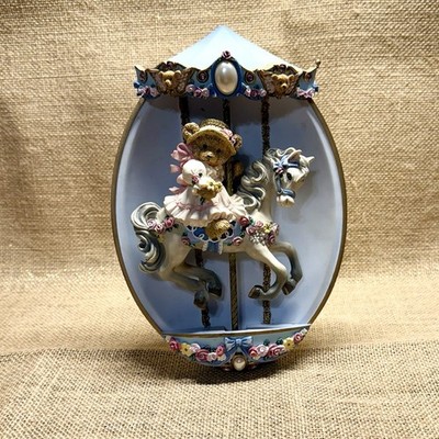 Bradford Exchange Teddy Bear Dreams Musical Plate Catch A Falling Star  Wind Up