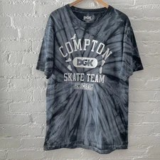 DGK Mens Large Tee Blue Compton Skate Team Graphic Print T-Shirt Streetwear Y2K