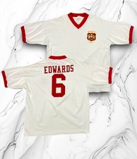 Manchester United EDWARDS #6 Football Fans T Shirt 1957 Size XL Men’s White