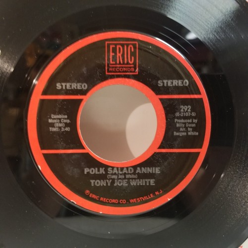 JIMMY DEAN TONY JOE WHITE I.O.U. / Polk Salad Annie ERIC 292 EX 45rpm - Picture 3 of 5