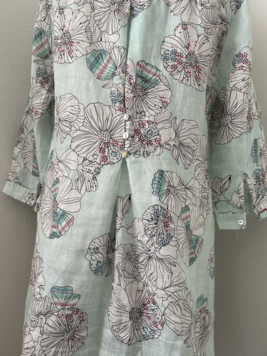 White Stuff 100% Linen Mint floral Summer Dress size 12 BNWOT - Picture 8 of 12