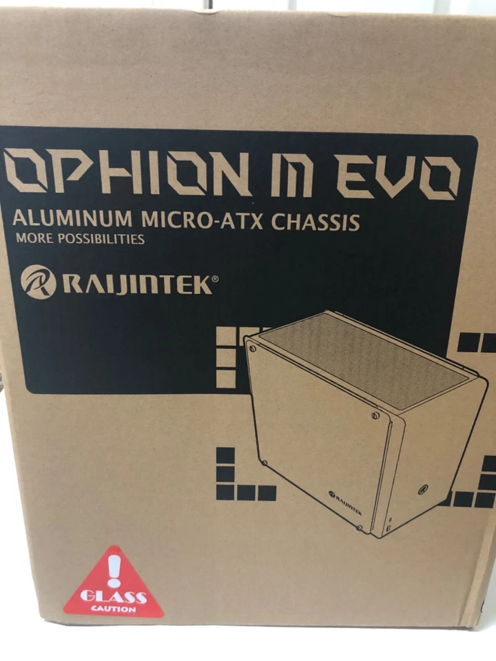 Raijintek OPHION M EVO Tempered Glass Aluminum Micro-ATX Black Chassis PC Case - Image 3 of 4