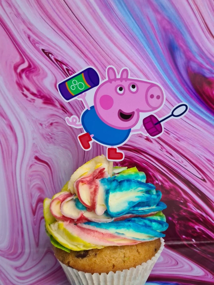 Peppa Wutz Muffin Aufstecker Peppa Wutz Topper für Muffin Muffin Deko... - Bild 4 von 4