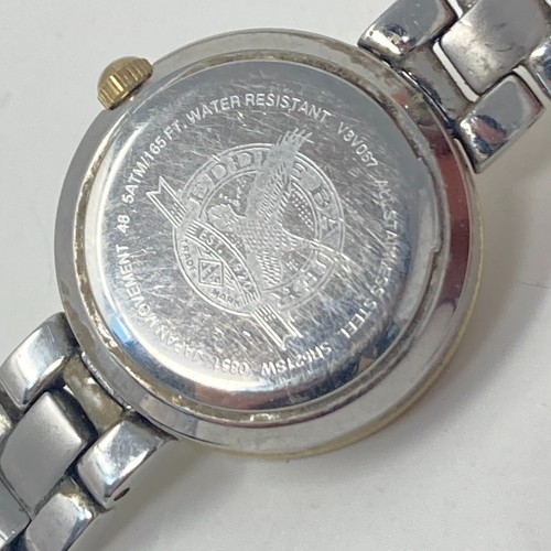 Eddie Bauer Watch Women 23mm Silver Gold Two Tone Petite Round New Battery 6.25" - Picture 13 of 20