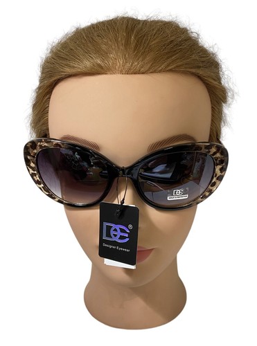 DE Womens Black Tiger Cat Eye Fashion Sunglasses Plastic Frames 100UV Protection - Picture 3 of 14