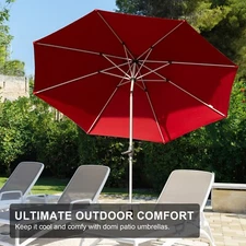 Domi 10ft Patio Umbrella w/Push Button Tilt and Crank for Deck Porch Backyard