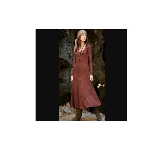 Peruanische Verbindung gehäkelt Pima Baumwolle lila rosa langärmeliges Kleid Damen M - Bild 10 von 10