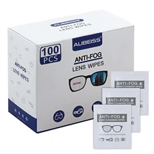 Anti-Fog Lens Wipes Pre-Moistened Individual wrap Wipes for Eye Glass 100-Pack