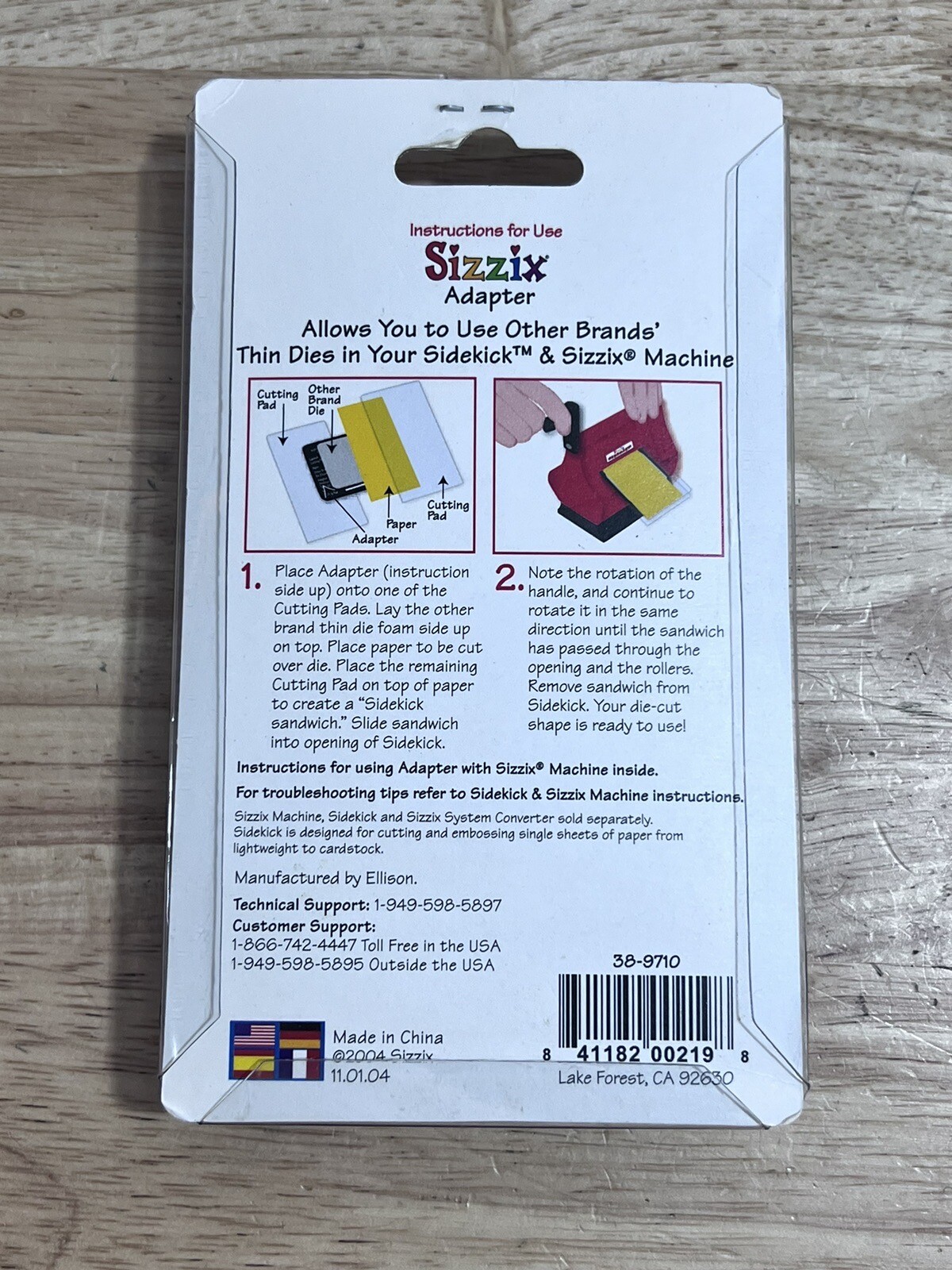 Sizzix Adapter 10 Pack Thin Dies 389710 For Sidekick & Sizzix Factory