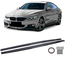F�r BMW 4er F32 F33 F36 2013-2021 Aufsatz Seitenschweller Spoiler Schwarz Glanz
