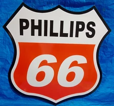 Phillips 66 Porcelain Enamel Sign 32 X 32 Inches 2 sides