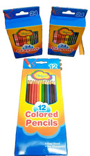 2x - 24 Count Box IMAGINE Crayons  12 Count Colored Pencil Set