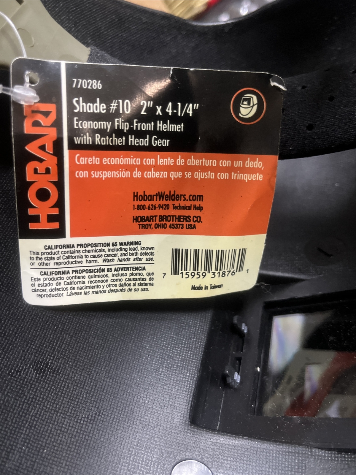 Hobart Flip Front Welding Helmet