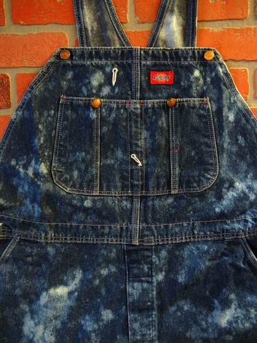 DICKIES Vintage Overalls STONE WASH TIE DYE $exy HIGH Quality CUSTOM HEAT XL - Picture 11 of 24