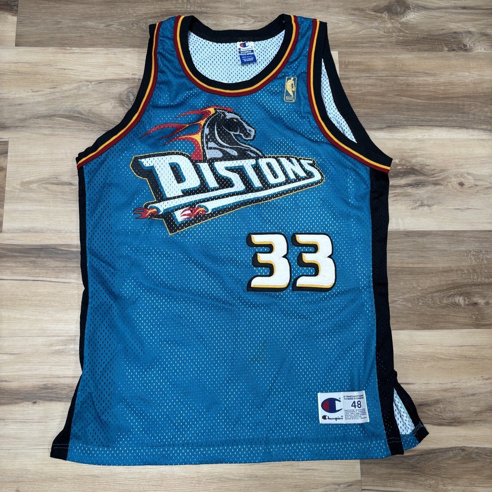 Grant Hill Detroit Pistons Jersey Mens 48 NBA Authentic USA Vintage Sewn 90s