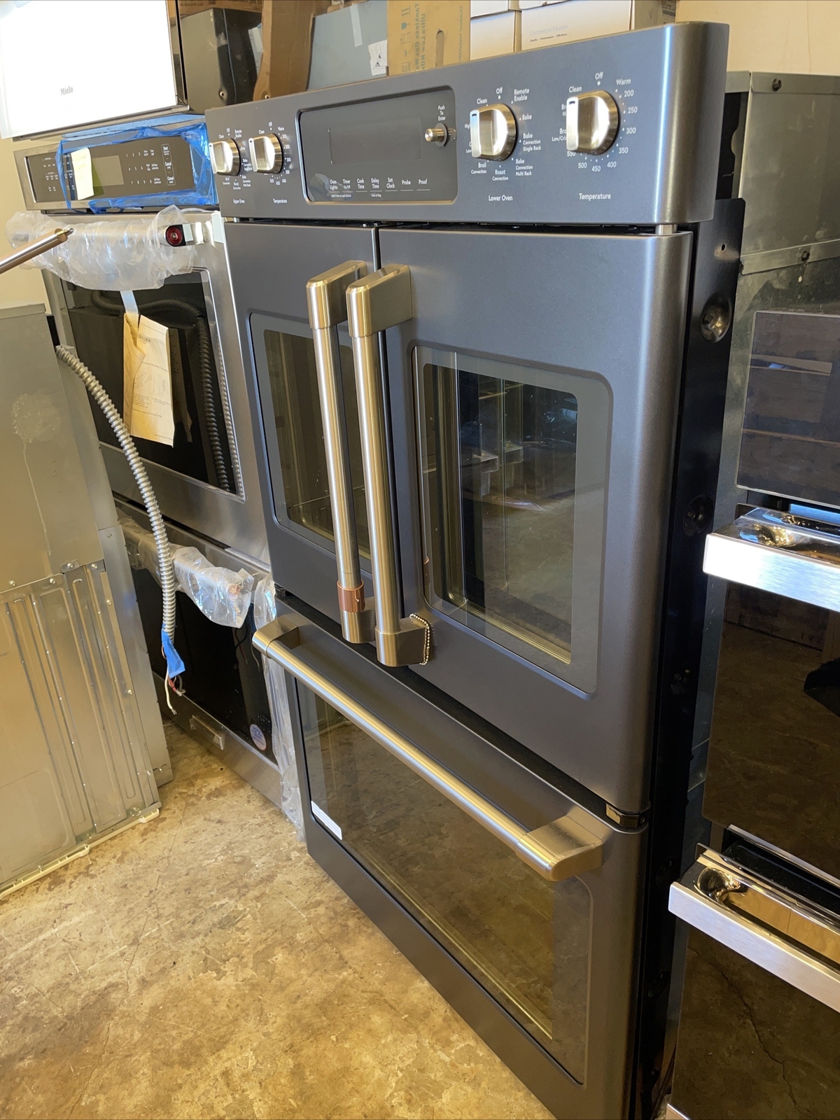GE Café CTD90FP3M2D1 30" Stainless French Door Double Wall Oven NOB