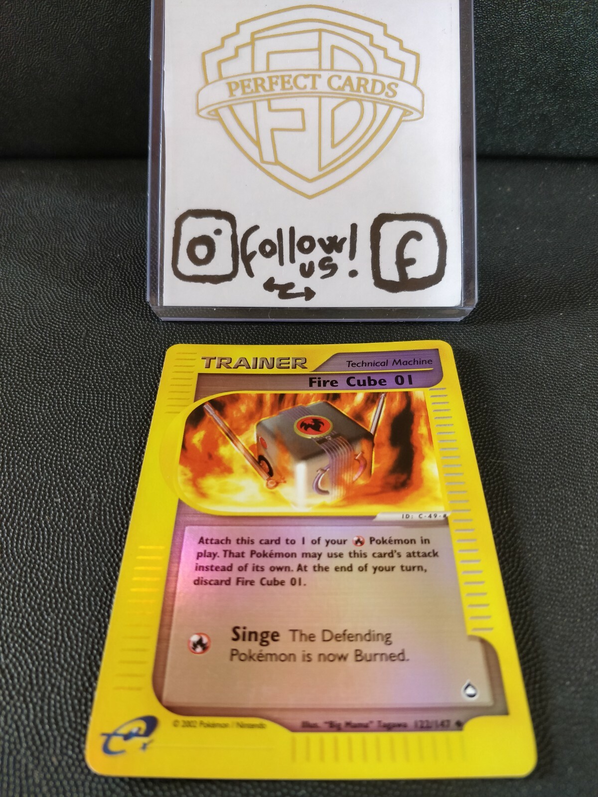 POKÉMON AQUAPOLIS FIRE CUBE 01 REVERSE 122/147 NM- ENG