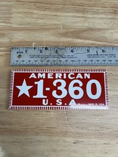 Early American Pedal Car License Plate New