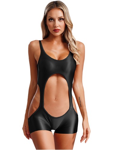 Tuta donna cosplay body yoga body sexy pagliaccetti bodycon olio unitard - Foto 13 di 34