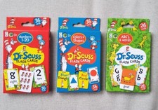 DR. SEUSS Flash Cards LOT of 3: Numbers - ABC's  Words - Colors  Shapes