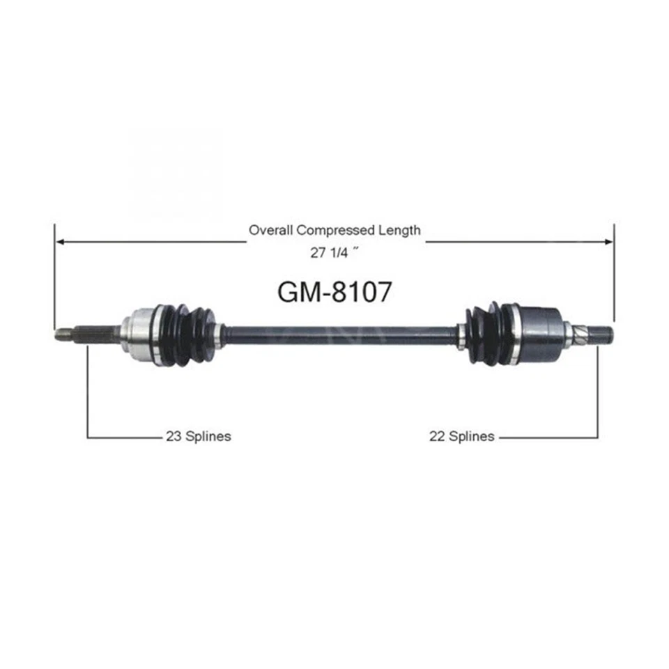 Подходит для Geo Metro 1989 1990 1991-1994 годов выпуска с ручной коробкой передач. Переднее левое шарнирное соединение оси CV - Изображение 4 из 4