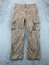 Ralph Lauren Polo RL 1967 Cargo Pants Boys 10 26x25 Khaki Beige Flat Front