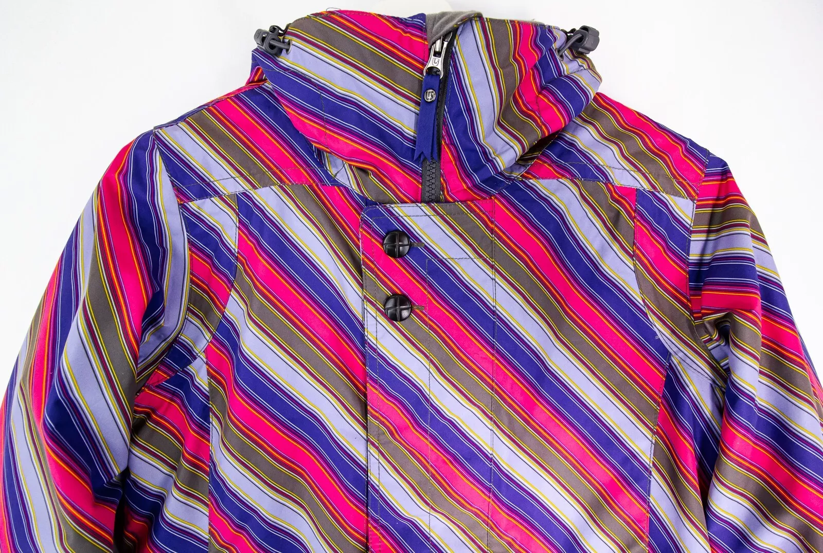 burton striped ice cream dryride hooded snowboard ski jacket