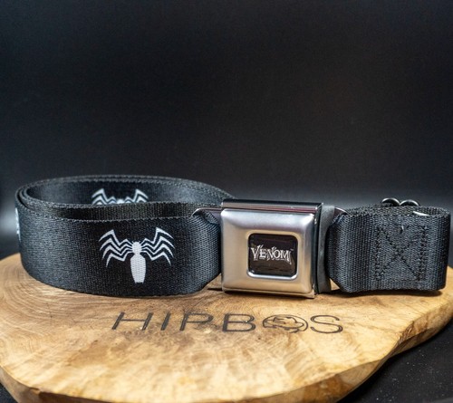 Buckle Down Mens Fabric Webbing Venom Spider Seatbelt Belt Size XL - Picture 3 of 6