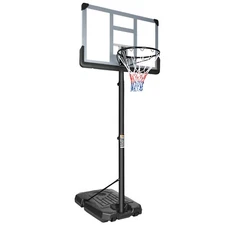 Basketball Hoop 44" Backboard System Stand Height Adjustable 6.5ft -10ft