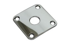 Curved Square Metal Jack Plate Jackplate"Chrome" fit Gibson  Les Paul