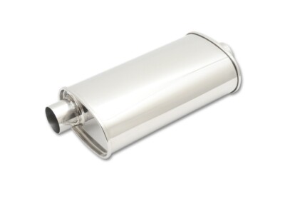 Vibrant Performance Offset-Center 3 Inch Inlet / Outlet StreetPower Oval Muffler