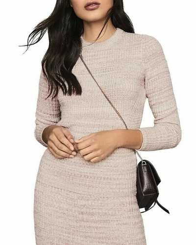 Reiss Suri Sweater Top Ribbed Knit Crew 