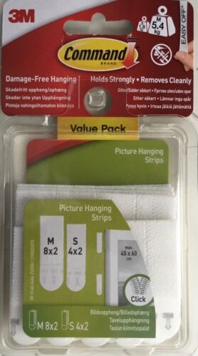 Command Picture Hanging Strips in Medium and Small  Sizes 3M - Afbeelding 1 van 2
