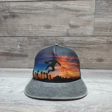 Sunset Hat Cap Adult Adjustable SnapBack Flat Brim Relaxed Fit Trucker Meshback
