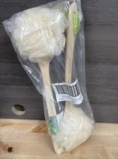 2 Pack EcoTools Bath Brush, Shower Loofah with Ergonomic Handle New