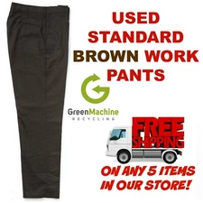 Used Uniform Work Pants Cintas Redkap Unifirst G&K Dickies and others BROWN