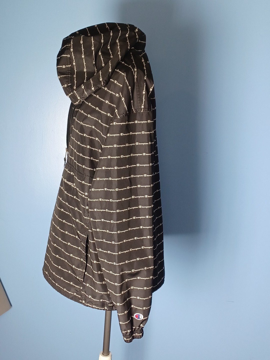 Champion Solid Script Jacket Pull-Over Wind Break… - image 7