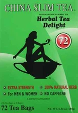 China Slim Tea Extra Strength Delight  72 Tea Bags - (Pack of 1)