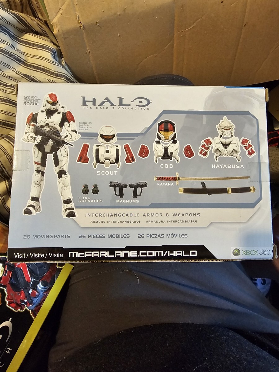 HALO 3 スパルタンソルジャー ローグ フィギュア 2009 Rare Halo 3 Collection Spartan Soldier - White Hayabusa