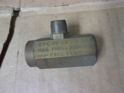 Schrader Bellows SPC400B 2000 PSI Hydraulic Pipe Line 1/4'' Npt Check Valve Brass