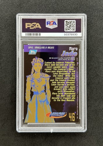 Topps Star Wars Finest Mara Jade #46 1996 novato refractor radiocontrol PSA 9 como nuevo - Imagen 3 de 3