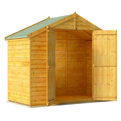 overlap dip treated 3x5 apex shed - no window forest garden