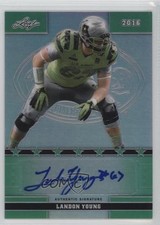 2016 Leaf US Army All-American Bowl Green Prismatic 6/10 Landon Young Auto 0b5