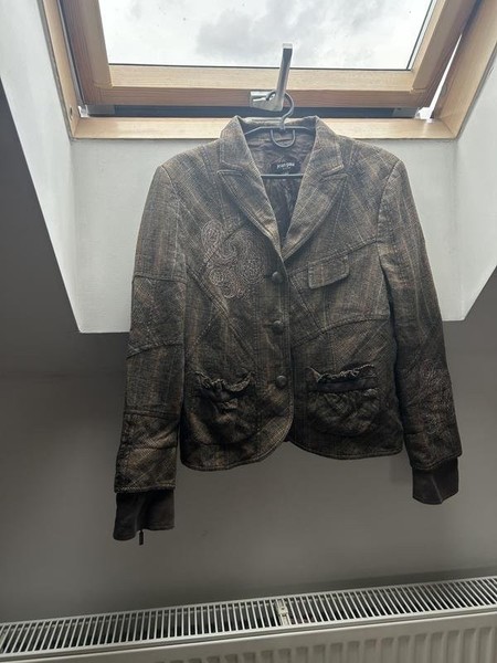 Women Jean Paul Berlin Blazer Brown Wool S