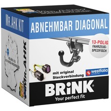 Brink Anhängerkupplung abnehmbar für Volvo S40 04-12 mit 13pol spez.